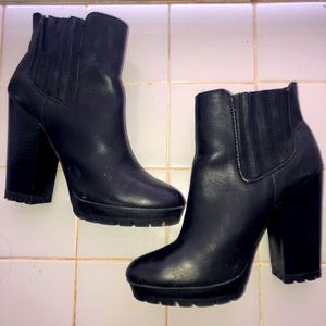 Black pleather 5” boots from Candie’s